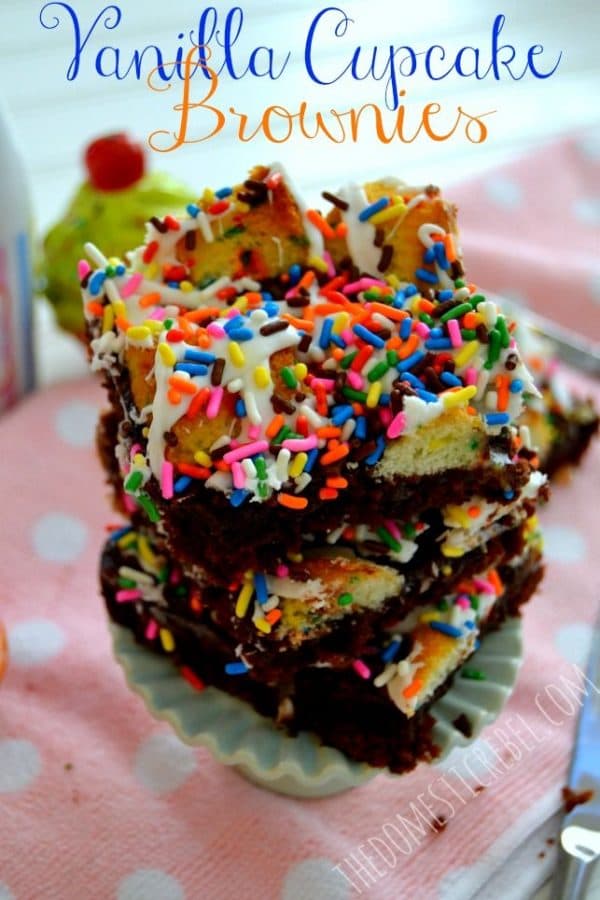 50 Very Vanilla Recipes: Vanilla Cupcake Brownies