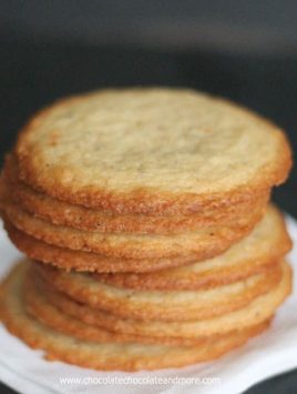 Crisp Almond Cookies-thin crisp cookies with lots of almond flavor