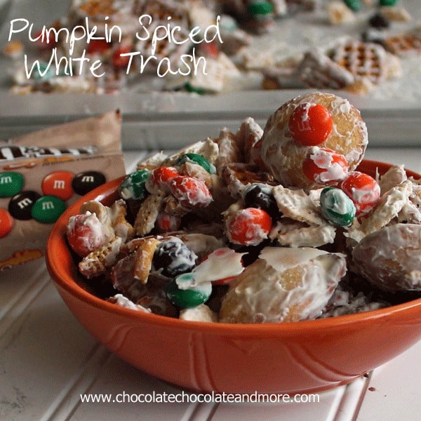 Pumpkin Spiced White Trash-a great way to clean out the snack cabinet!