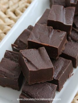 Easy Chocolate Fudge-just 4 ingredients and a few minutes!