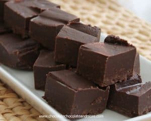 Easy Chocolate Fudge-just 4 ingredients and a few minutes!