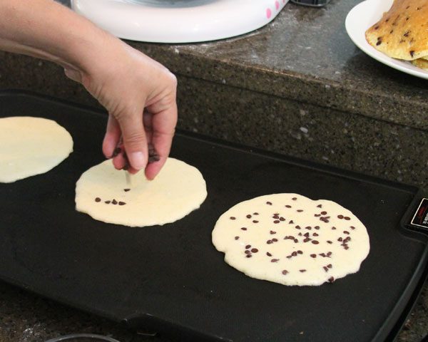 Chocolate Chip Pancakes-just a few simple ingredients makes for a delicious breakfast treat!