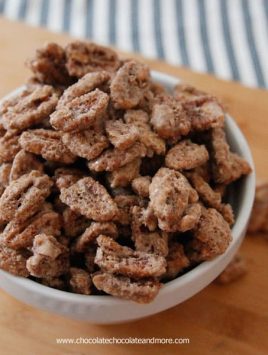 Cinnamon Spiced Pecans-Chocolate, Chocolate and more