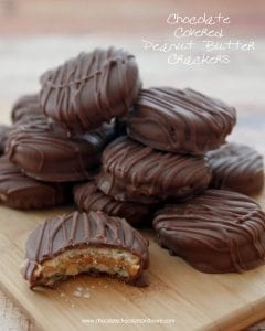Chocolate Covered Peanut Butter Crackers-taking your favorite snack to the next level by covering it in chocolate!