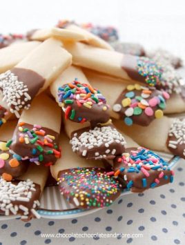 Chocolate Dipped Shortbread Cookies