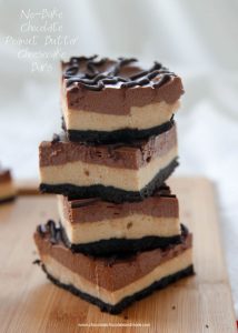 Perfect for those days when you don't want to turn on the oven-this No Bake Chocolate Peanut Butter Cheesecake tastes just like eating a peanut butter cup.