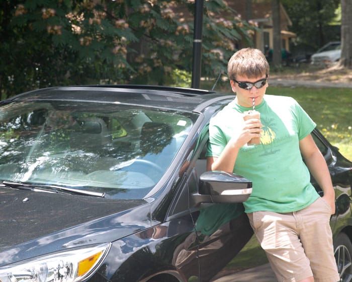 Autotrader and his New Ford Focus, feeling Drivetastic! 