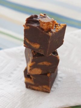 Butterfinger Fudge-just 3 minutes and 3 ingredients!