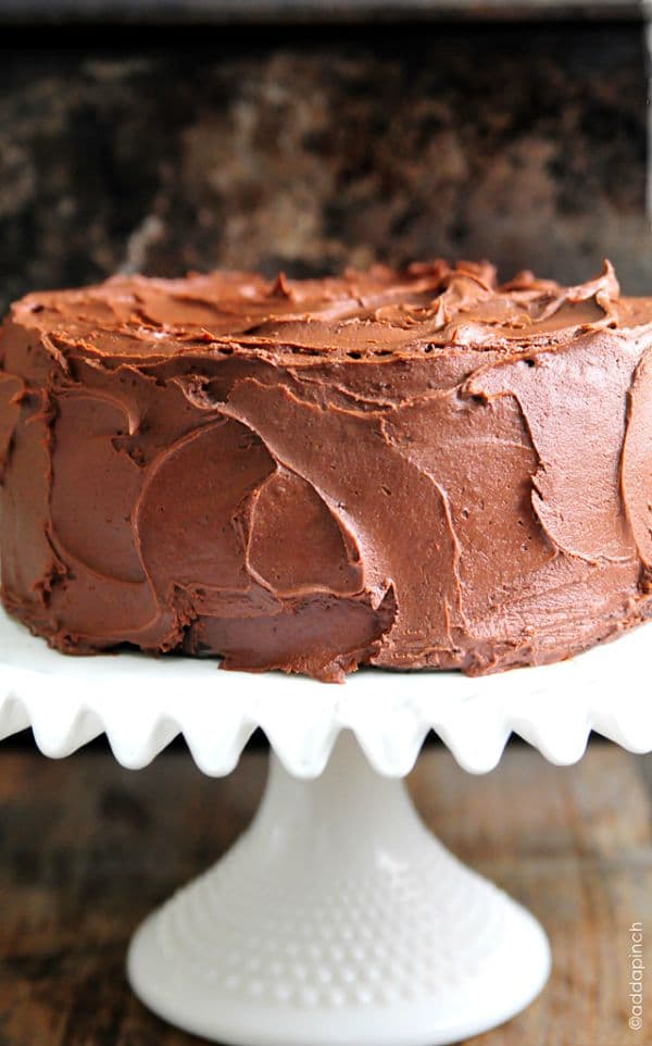 The Best Chocolate Cake Recipe (Ever) by addapinch.com