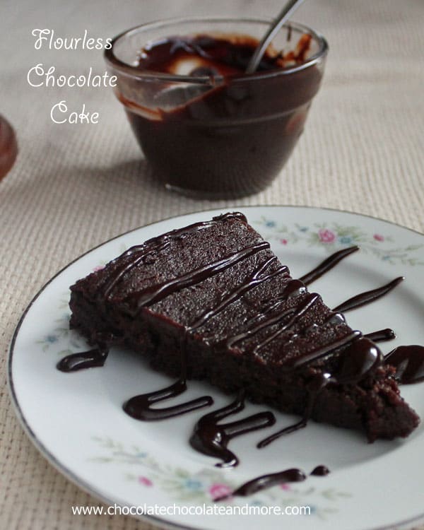 Flourless Chocolate Cake by chocolatechocolateandmore.com