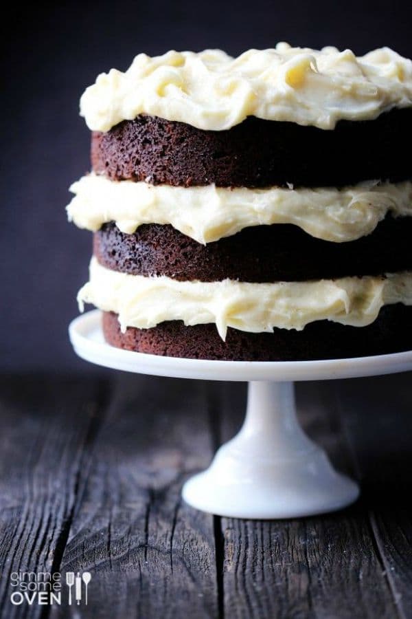 Guinness Chocolate Cake with Cream Cheese Frosting by gimmesomeoven.com