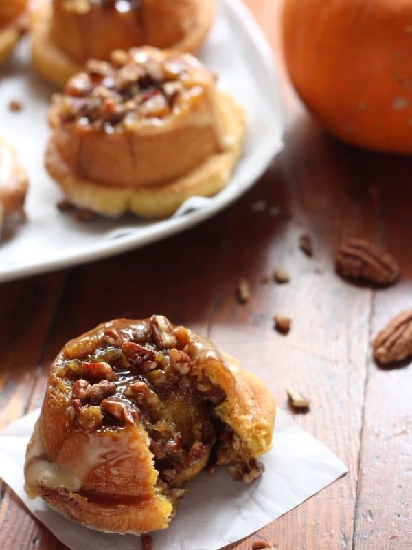 Pumpkin Sticky Buns by completelydelicious.com