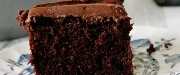 Chocolate Depression Cake-also know as a Crazy Cake or Wacky Cake, it's also egg-free and dairy free for those with allergy issues