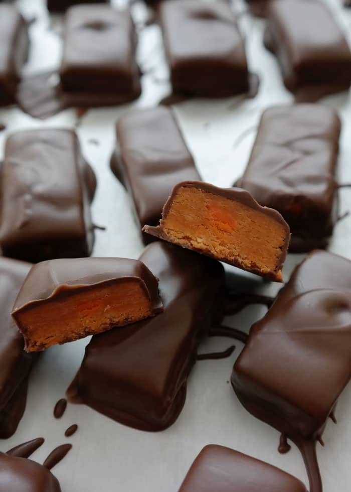 Candy Corn Butterfingers - Chocolate