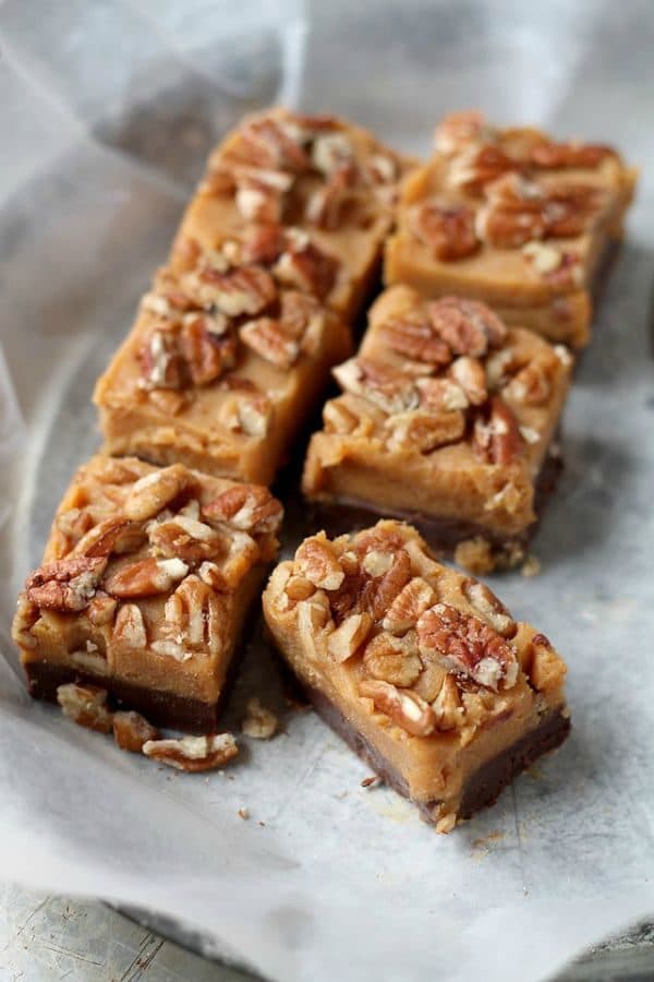 Chocolate Pumpkin Peanut Butter Fudge by diethood.com