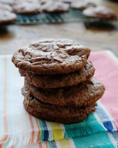 Dark Chocolate Truffle Cookies-the same recipe they use at the Dahlia Bakery in Seattle this is a very dark, rich chocolate cookie for the true chocoholic!