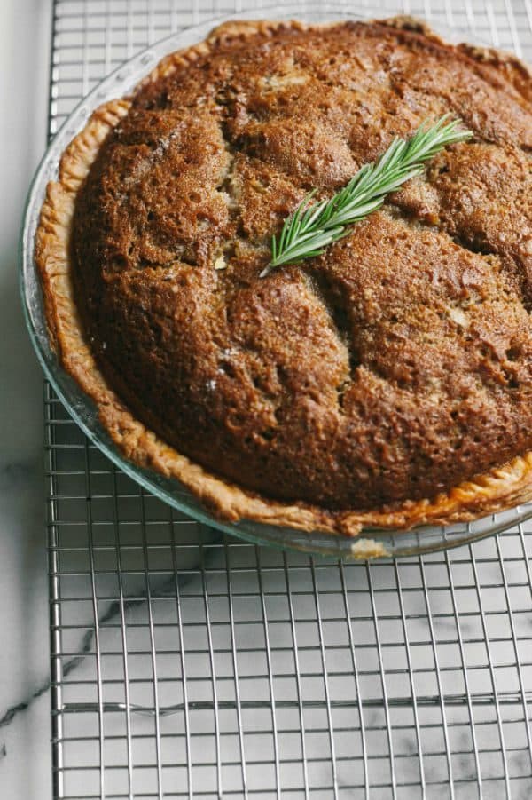 Rosemary Honey Shoofly Pie by thebakingbird.com
