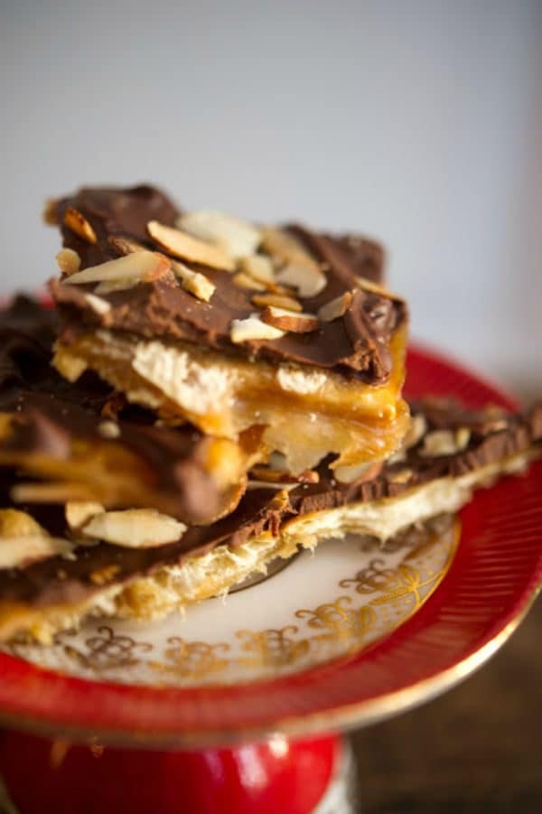 Saltine Cracker Toffee by luebelles.blogspot.com
