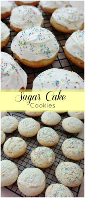 Sugar Cake Cookies-this recipe is everything you love about cake, in a cookie! These cookies are the muffin tops of the cake world.