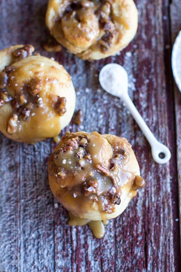 Giant Vanilla Salted Butterscotch Sticky Buns by halfbakedharvest.com