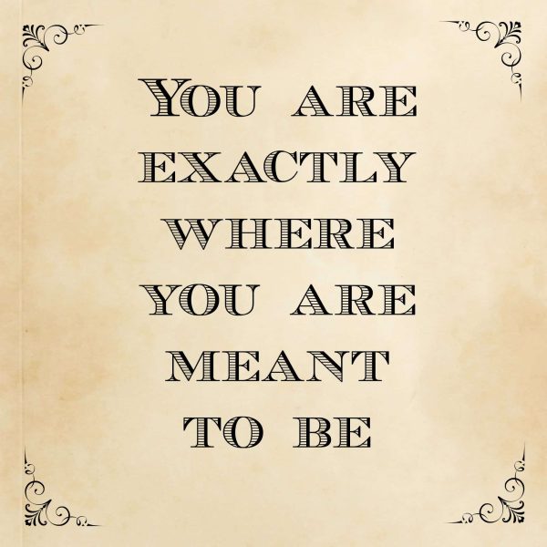 You are Exactly Where You Are meant To Be
