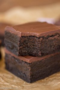 Triple Dark Chocolate Truffle Brownies - Sprinkle Some Sugar