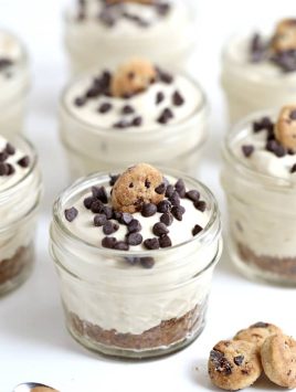 No Bake Chocolate Chip Cheesecake in Jars from @createdbydiane