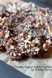 brown sugar pecan toffee by nutmeg nanny