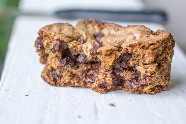 Browned Butter Oatmeal Chocolate Chip Cookie Bars-9