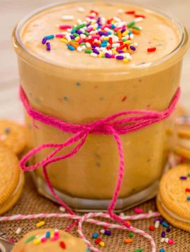 Funfetti Golden Oreo Butter is such a fun treat! Perfect for gift-giving, too!