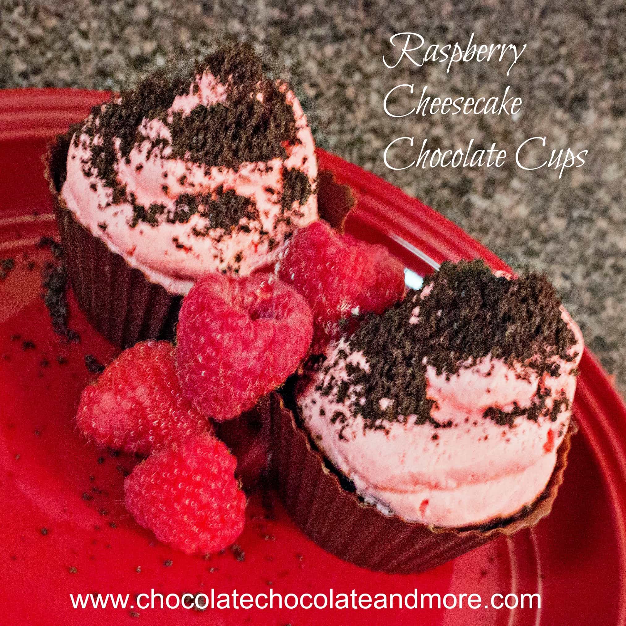 Raspberry Cheesecake Chocolate Cups