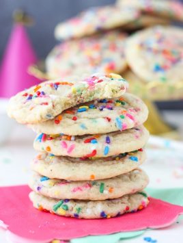 Soft and Chewy Sprinkle Sugar Cookies. The more sprinkles the better!
