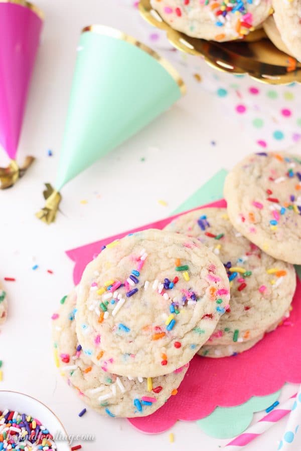 Only 8 ingredients required for these simple Sprinkle Sugar Cookies