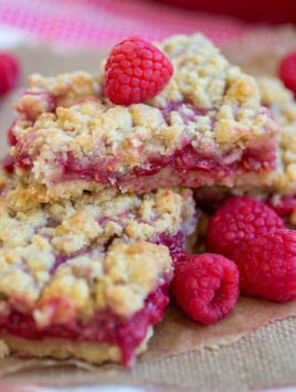 Raspberry Lemon Crumble Bars - A super easy recipe for sweet and tart raspberry lemon crumble bars!