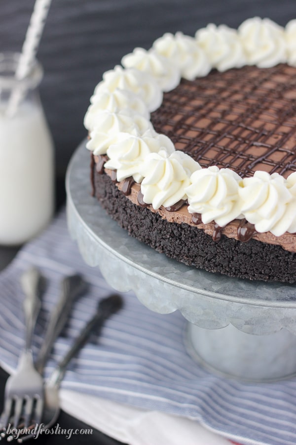 NoBake Brownie Batter Cheesecake  Chocolate Chocolate and More!