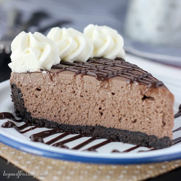 No-Bake Brownie Batter Cheesecake - Chocolate Chocolate and More!
