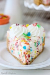 No-Bake Fruity Pebble Cheesecake