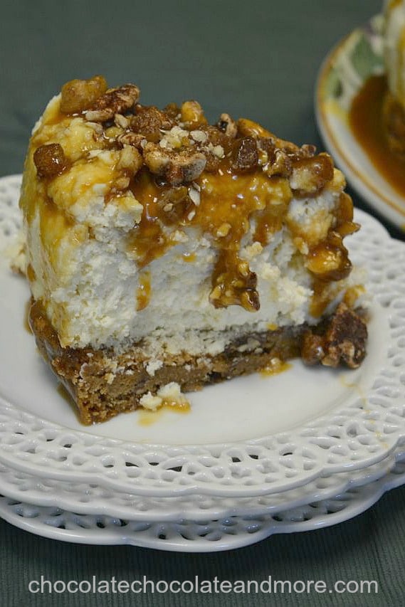 Blondie Bottom Caramel Praline Cheesecake