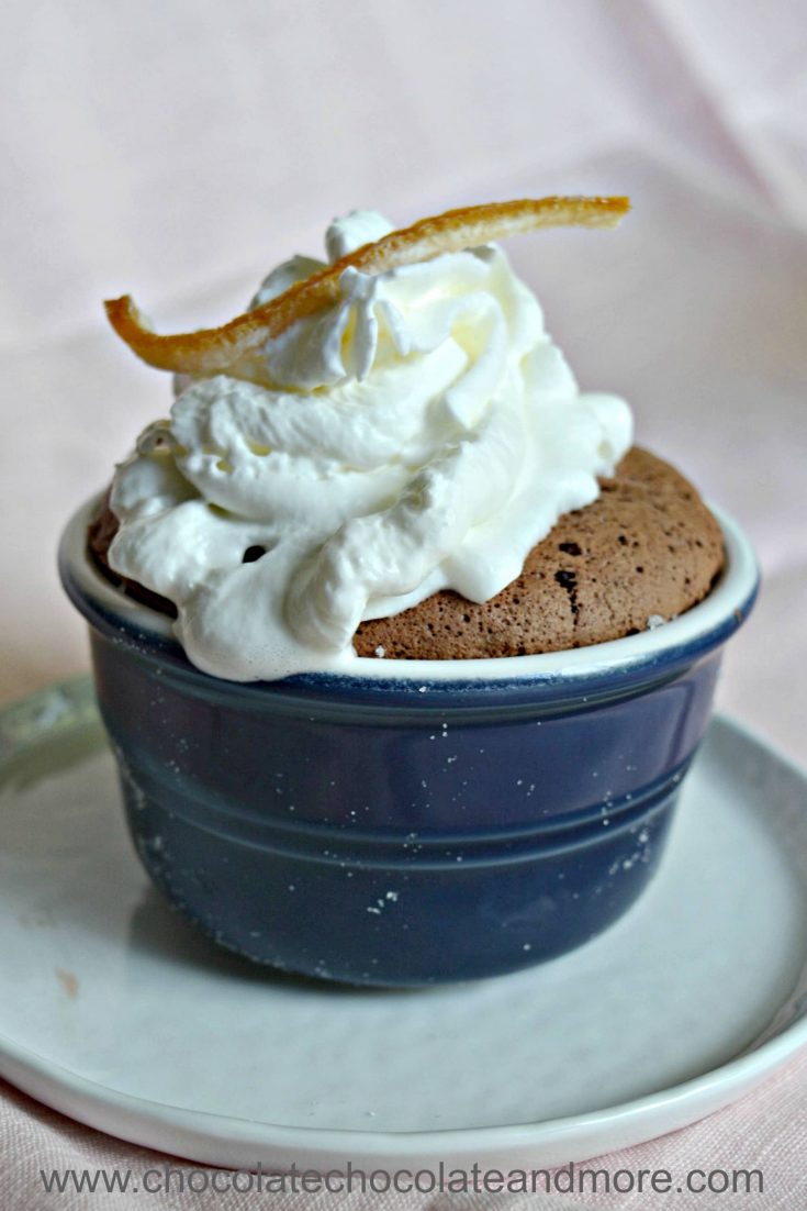 Dark Chocolate Grand Marnier Soufflés