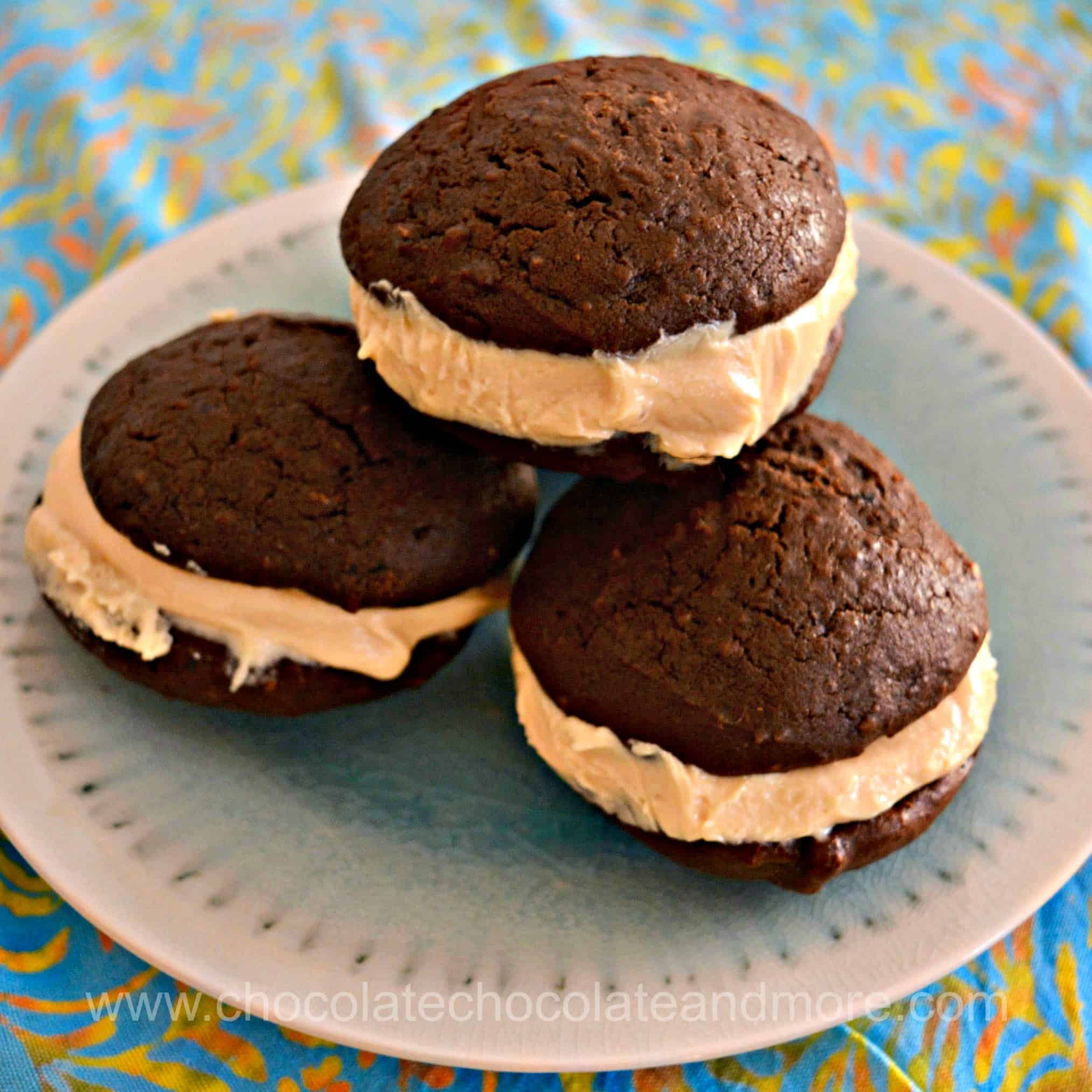 Peanut Butter Whoopie Pies Chocolate Chocolate And More   WhoopiePiesSq2Ed 