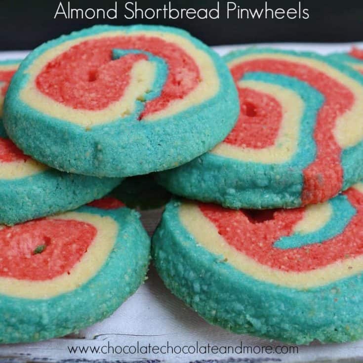 Almond Shortbread Pinwheels