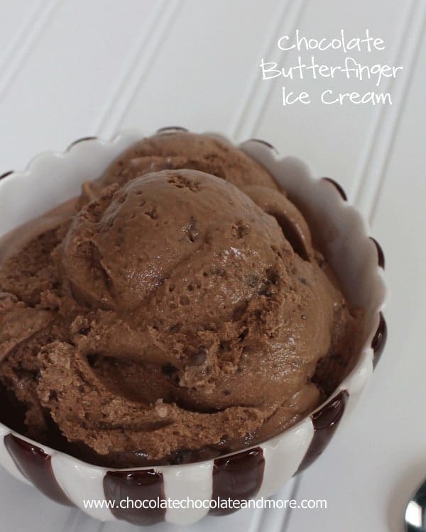 Chocolate Butterfinger Ice Cream