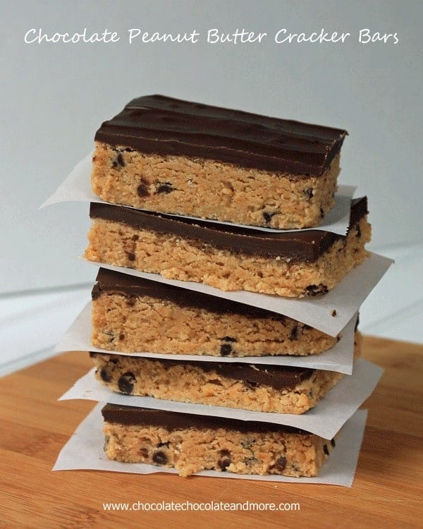 Chocolate Peanut Butter Cracker Bars