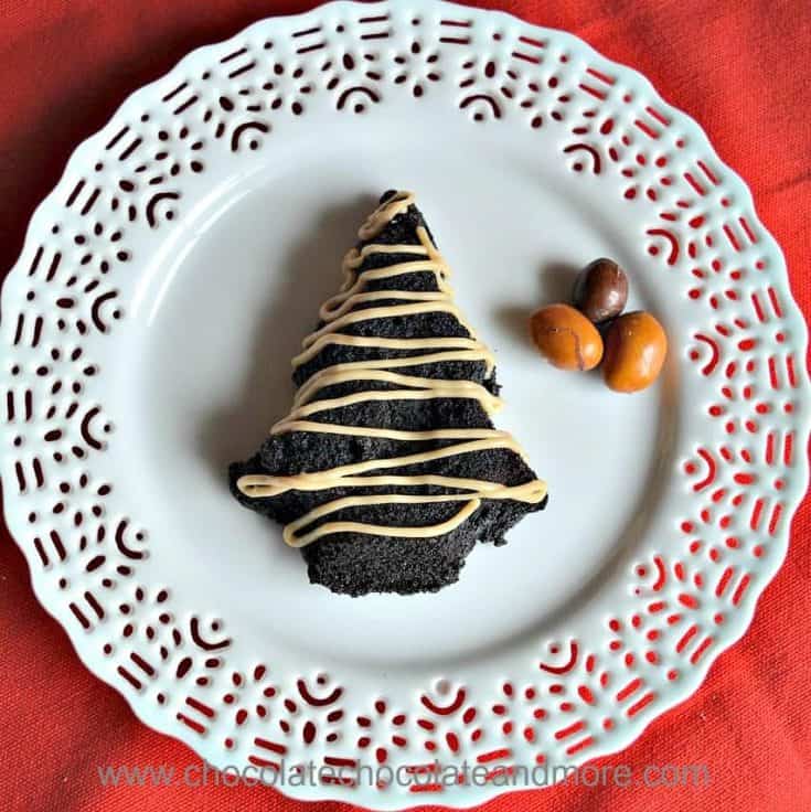 Chocolate Kahlua Christmas Tree Cakes