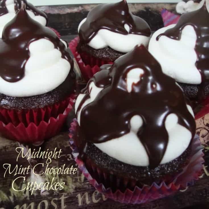 Midnight Mint Chocolate Cupcakes