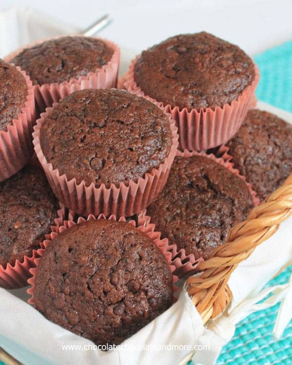 Double Chocolate Zucchini Muffins