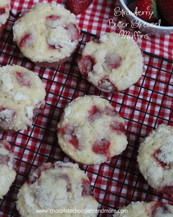 Strawberry Butter Streusel Muffins
