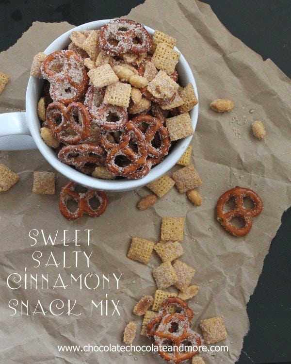 Sweet Salty Cinnamony Pretzel Snack Mix