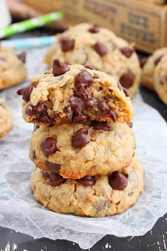 Loaded chocolate chip cookies
