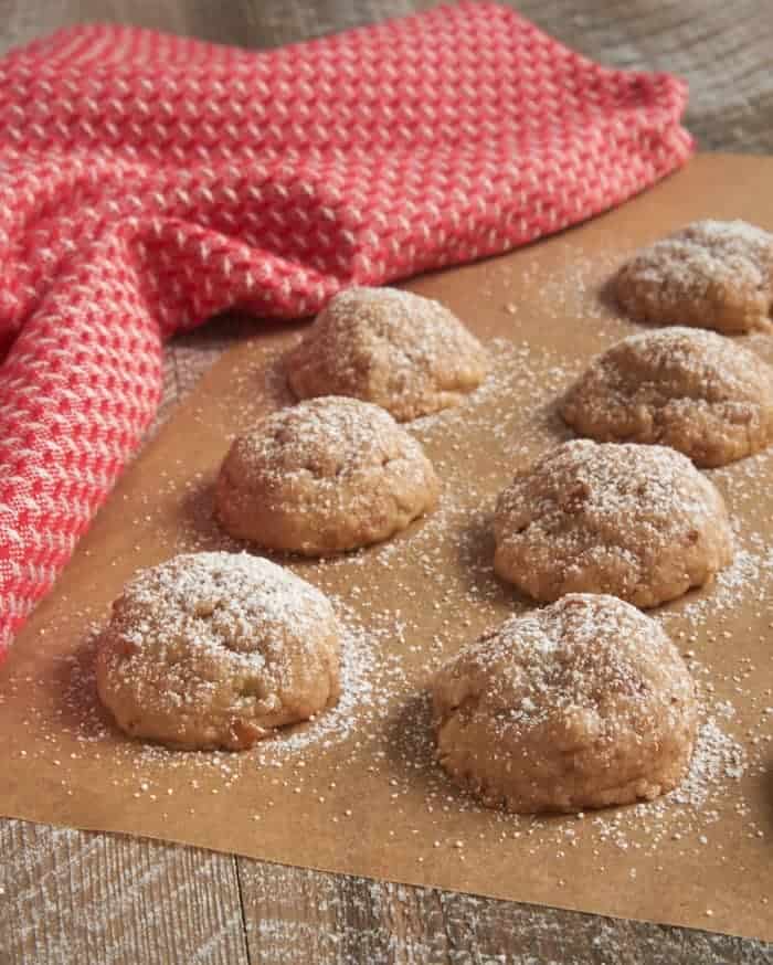 Toffee Pecan Snowdrop Cookies